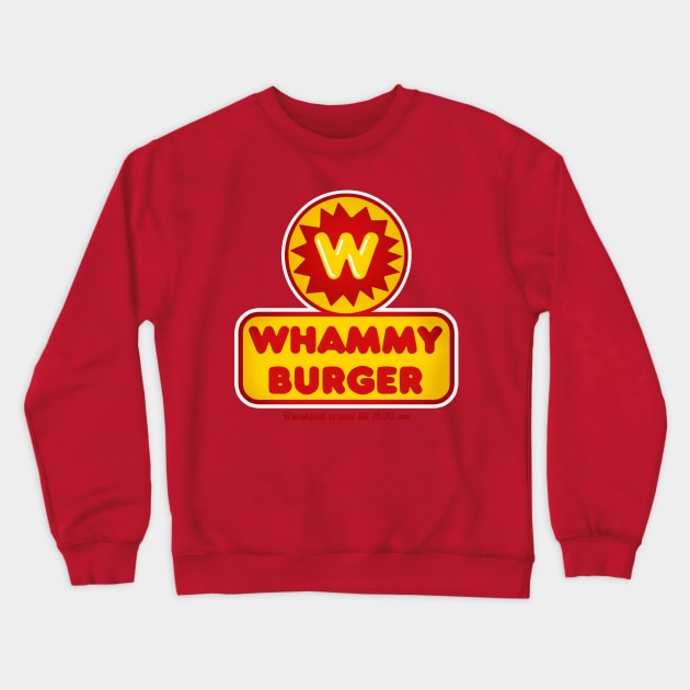 Whammy Burger Crewneck Sweatshirt by JennyPool
